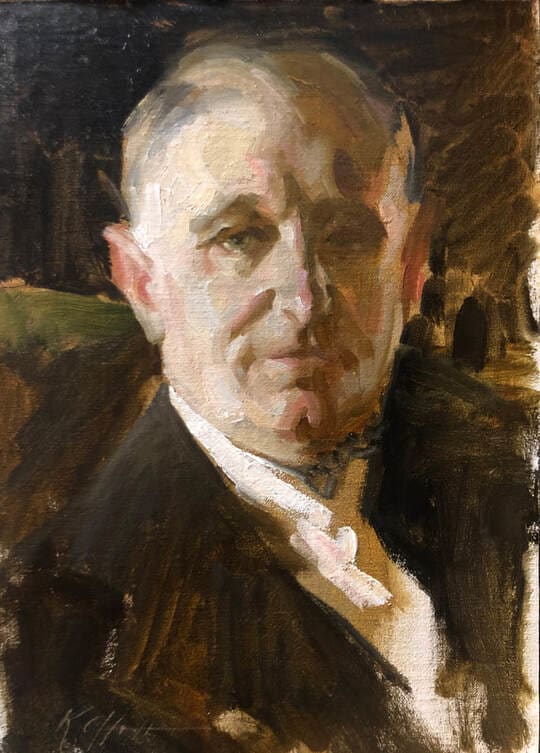 Master Copy of Cropped Scale of Dr Ira Ver Warner by Anders Zorn circa 1901 by Karen Offutt 