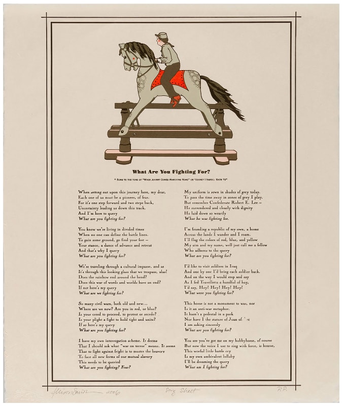 Song Sheet (What Are You Fighting For?) by Allison Smith, Image 1.