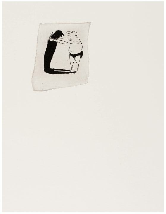 Man Choking His Shadow by Tala Madani, Image 1.