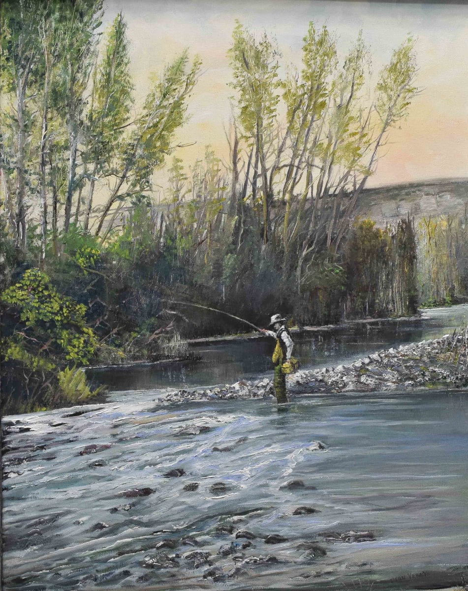 Dad Fishing Chalk Creek by Dean Vernon 