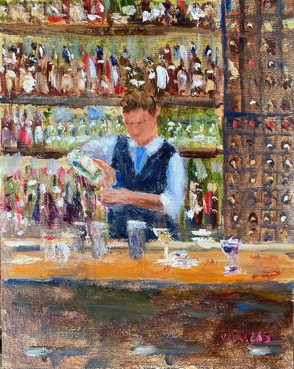 Busy at the Bar by Janet Lucas Beck 