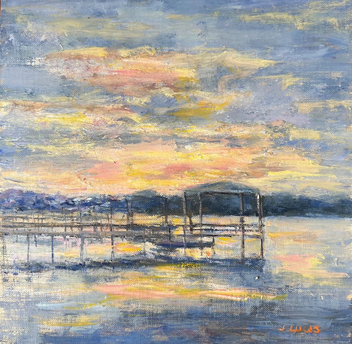 Evening Docks by Janet Lucas Beck 