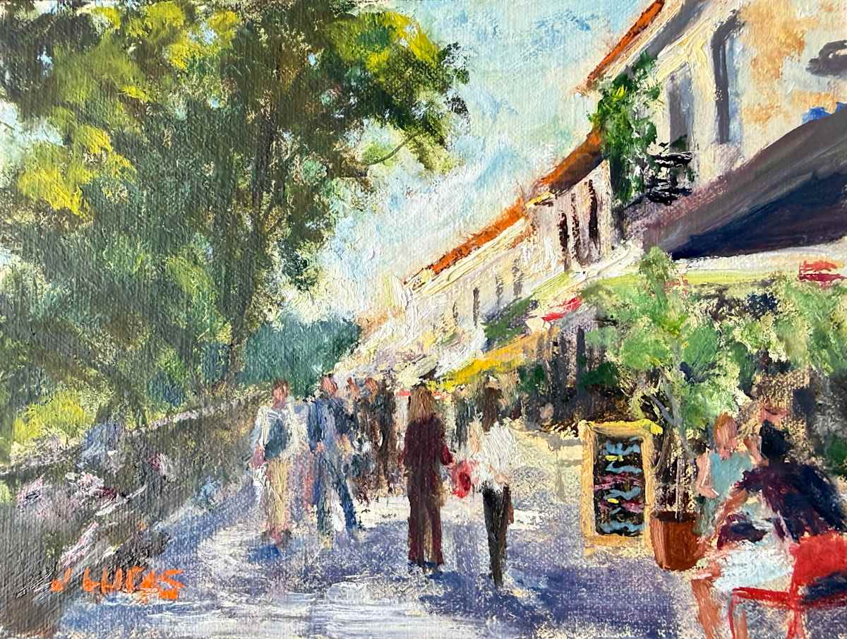 Strolling Past the Cafe by Janet Lucas Beck, Image 2.