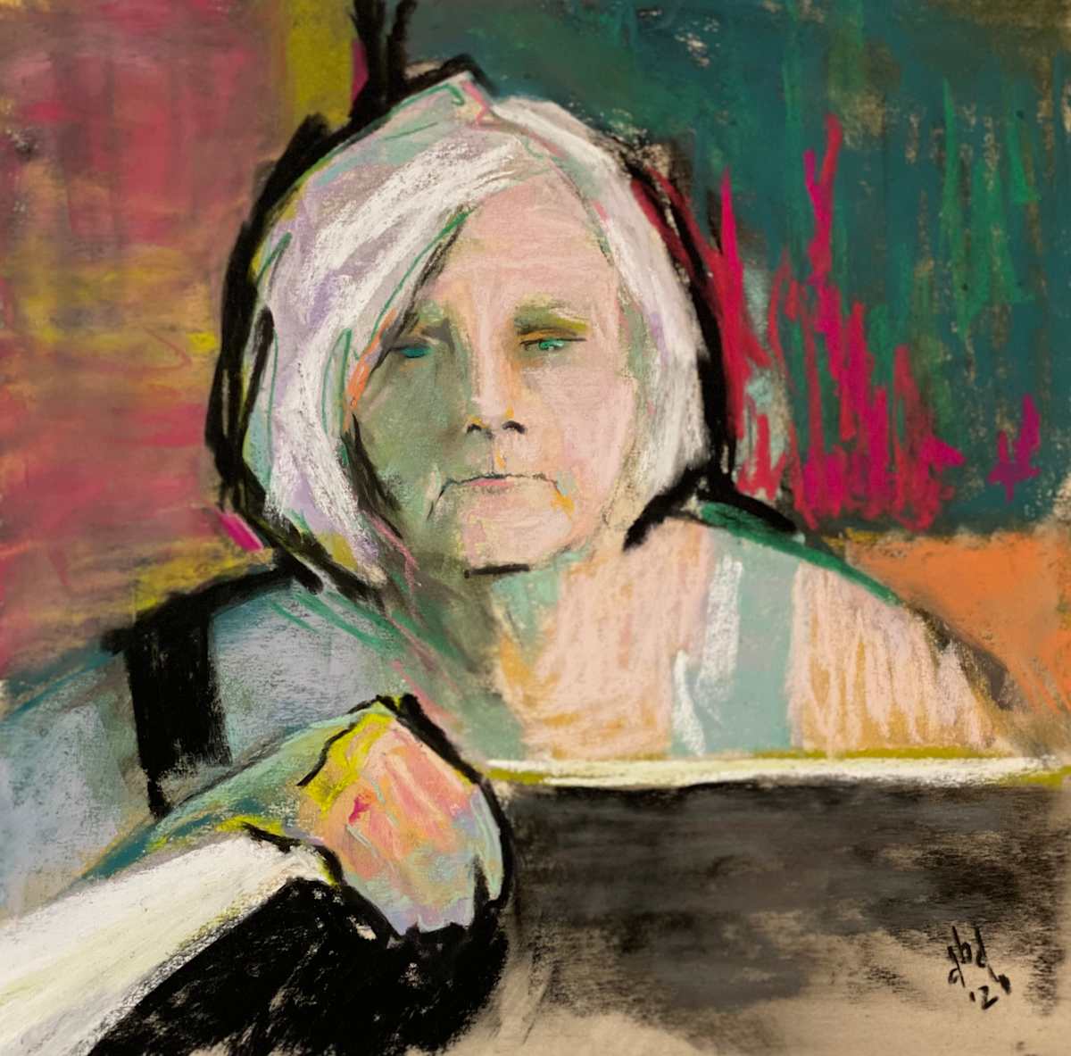 Squint, self portrait by Darlene Bigus-Doheny 