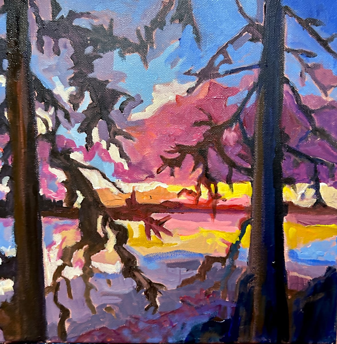 Sunset Purples by Lynne Ryall  Image: A beautiful view near an Ottawa cottage