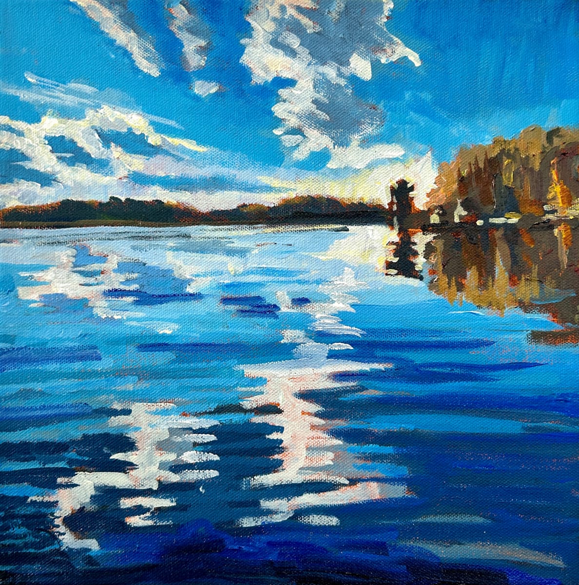 View from the Dock in Autumn, Stoney Lake by Lynne Ryall 
