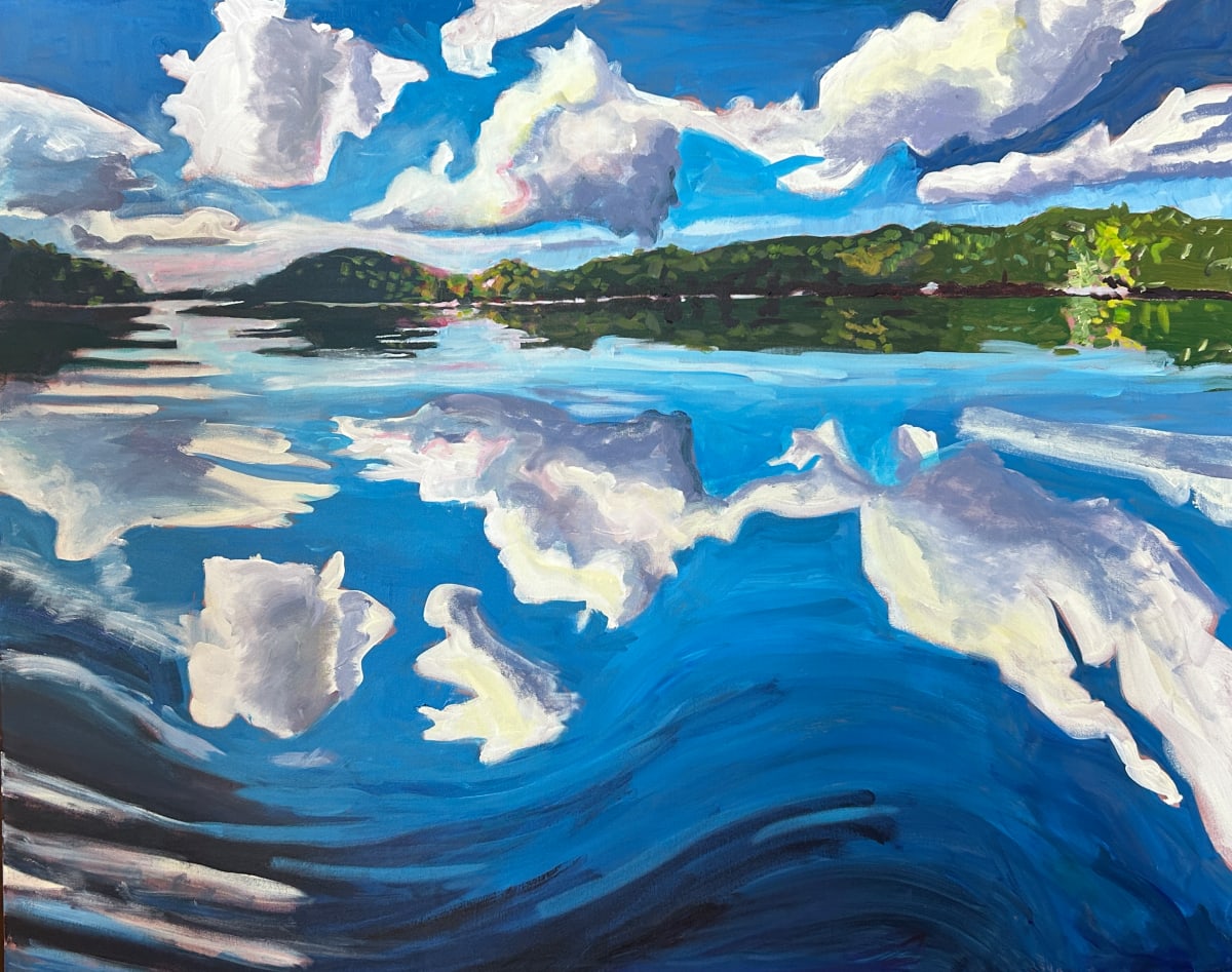 Sky Reflections, Birch Lake,Frontenac Park by Lynne Ryall 