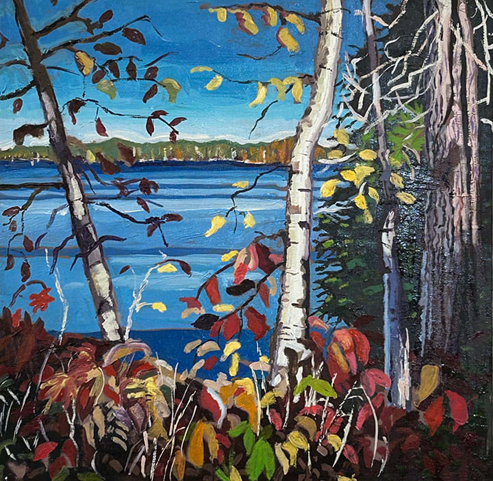 Birch with Colour, Combermere, Ontario by Lynne Ryall, Image 1.
