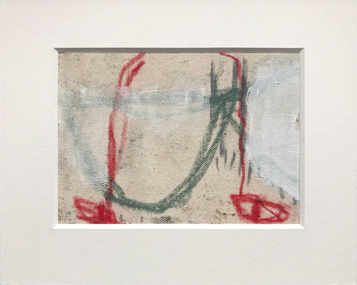I heard you the first time by Megan Chapman  Image: I heard you the first time
mixed media on raw canvas
13x18cm
2021 Megan Chapman