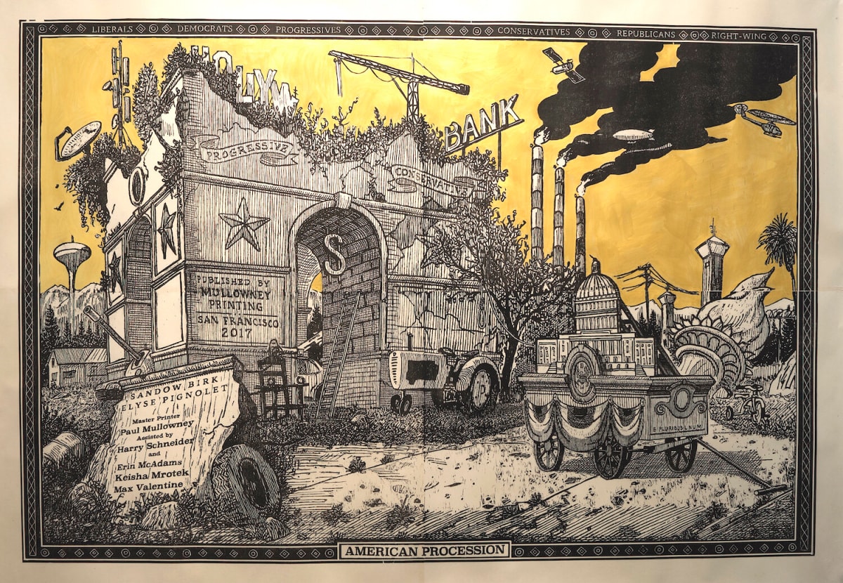 American Procession (Central Panel) by Sandow Birk 