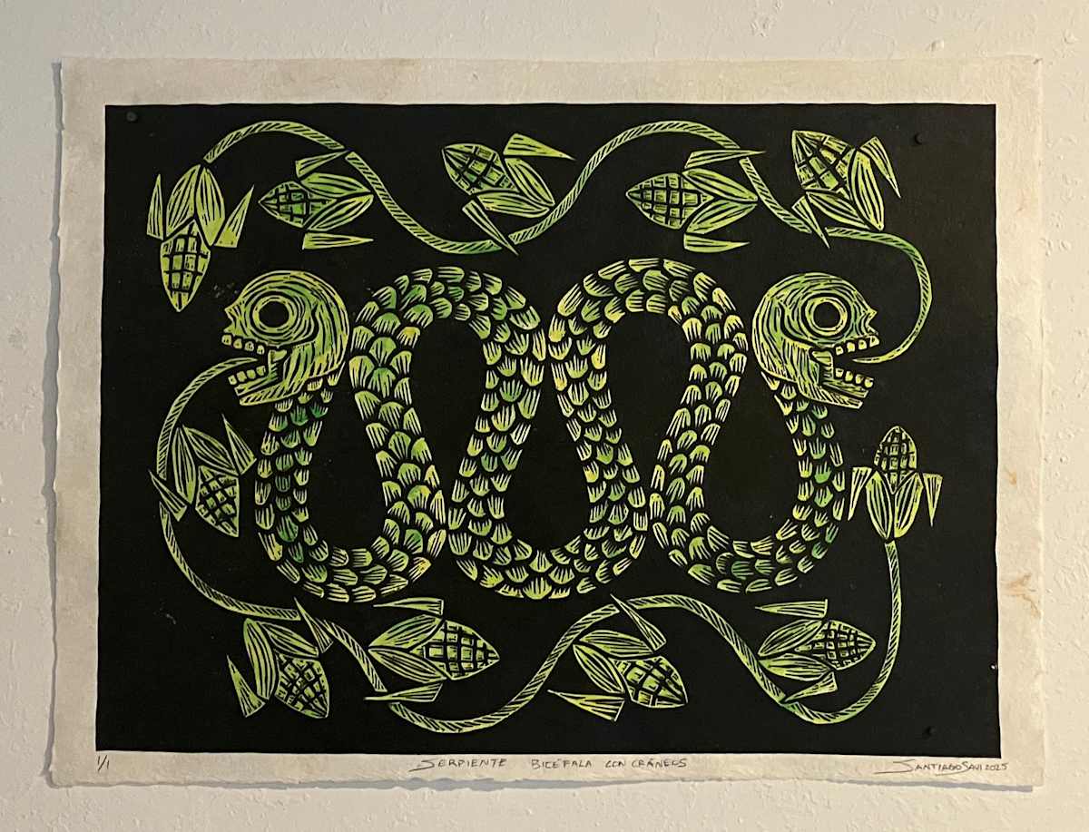 Serpiente Bicéfala con Cráneos 12 by Santiago Savi 