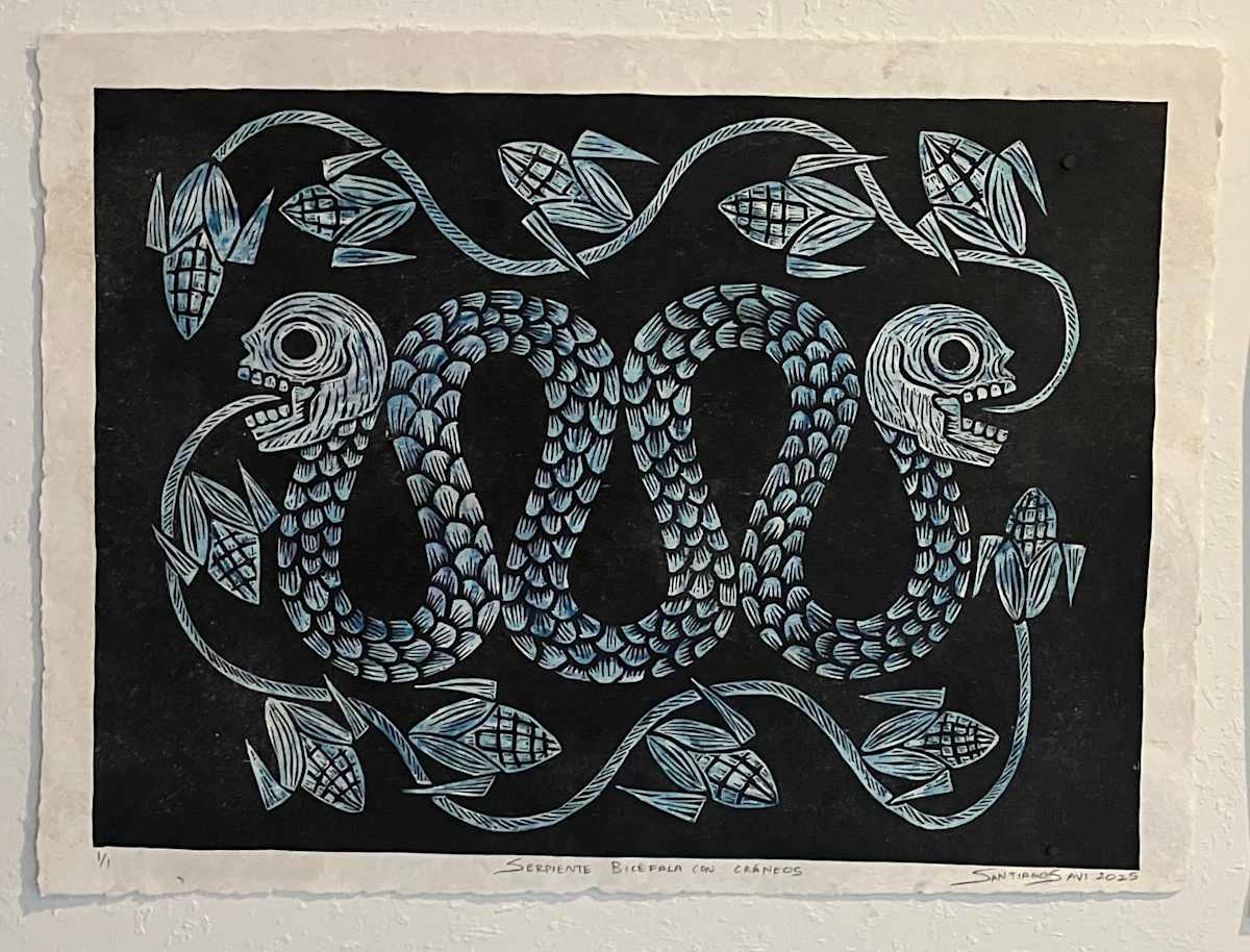 Serpiente Bicéfala con Cráneos 10 by Santiago Savi 