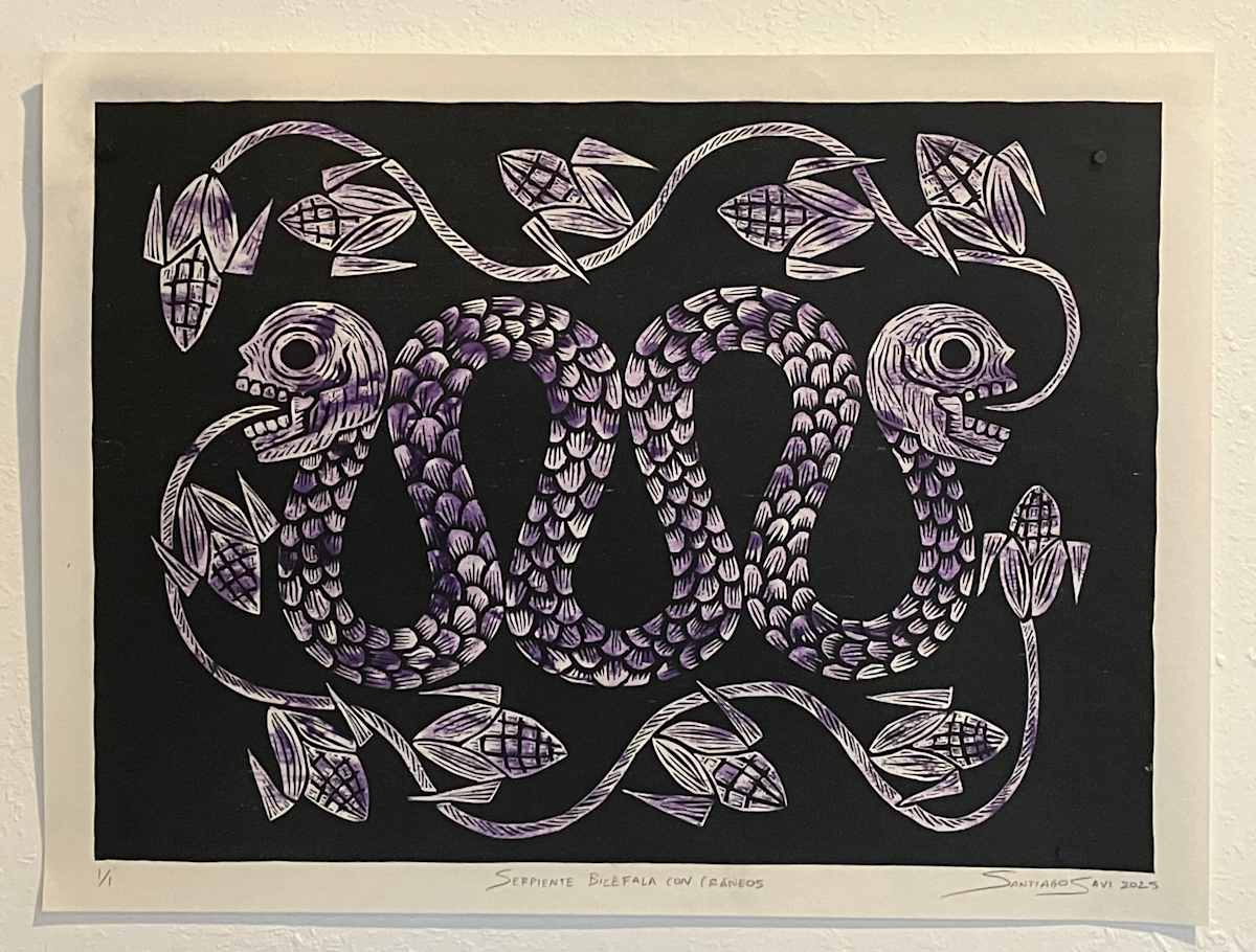 Serpiente Bicéfala con Cráneos 9 by Santiago Savi 