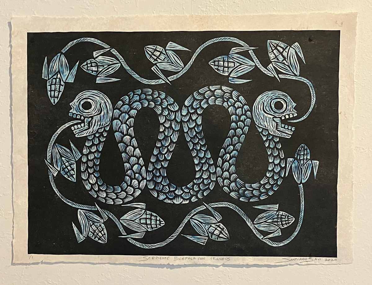 Serpiente Bicéfala con Cráneos 8 by Santiago Savi 