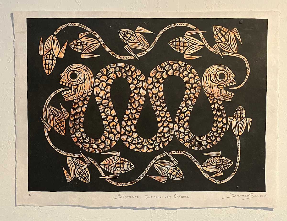 Serpiente Bicéfala con Cráneos 7 by Santiago Savi 