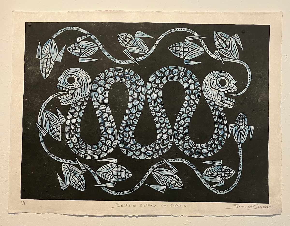 Serpiente Bicéfala con Cráneos 1 by Santiago Savi 