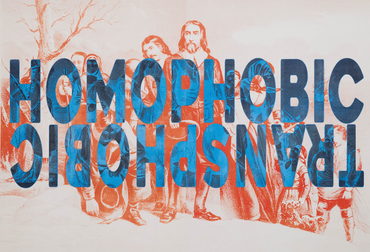 Landing Of The Homophobes (Pilgrims) by Demian DinéYazhi' 