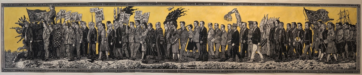 American Procession (Right Panel) by Sandow Birk 