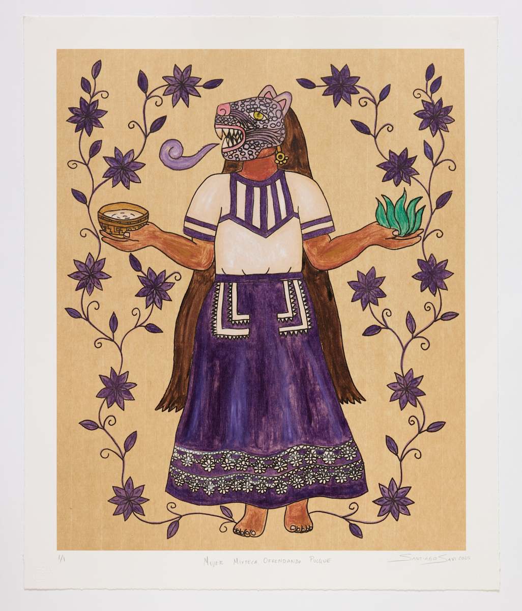 Mujer Mixteca Ofrendando Pulque 1 by Santiago Savi, Image 3.