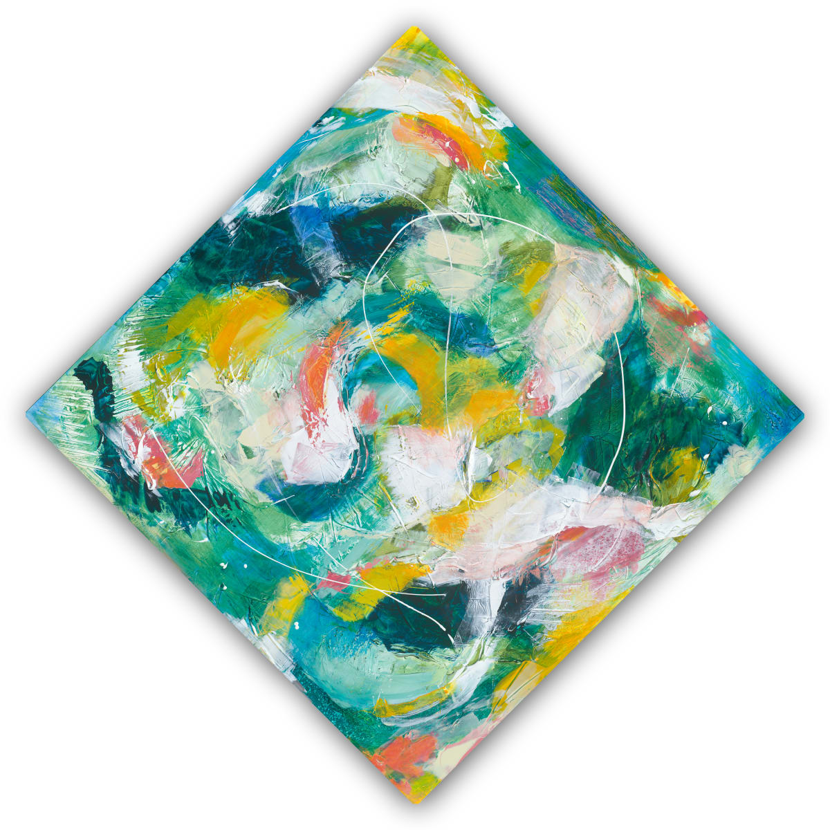 On the Way to Becoming by Julia R. Berkley  Image: On the Way to Becoming (Diagonal View - 51" x 51")