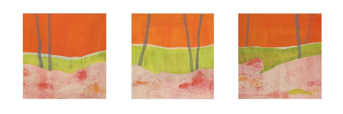 Warming #1, 2, 3 as Triptych by Julia R. Berkley 