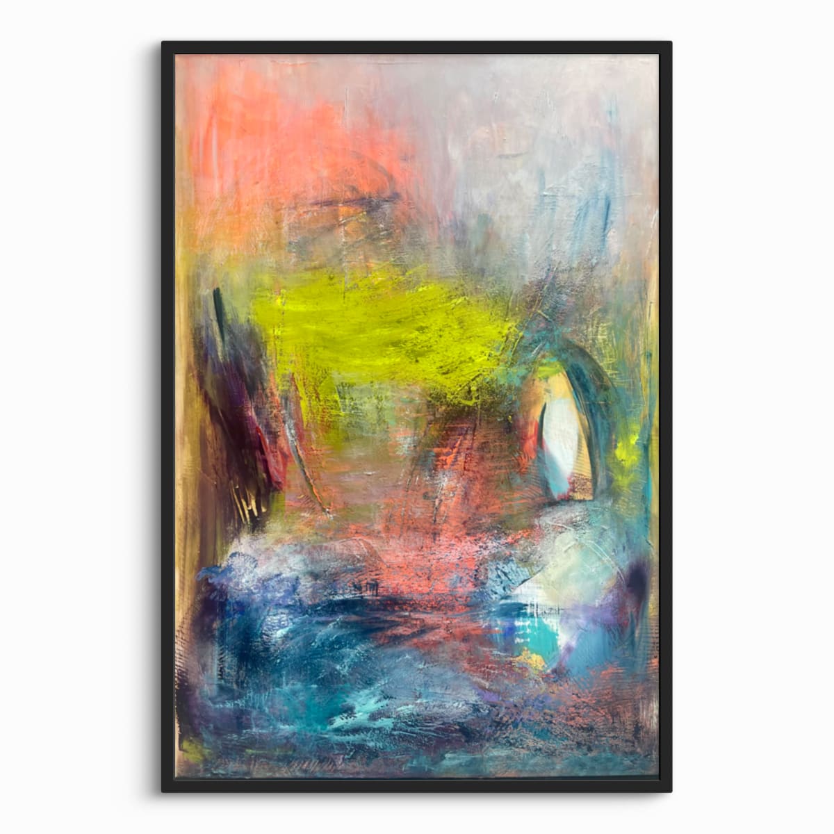 "Du bes e Jeföhl" (gerahmt) by Ana | Abstract | Art 