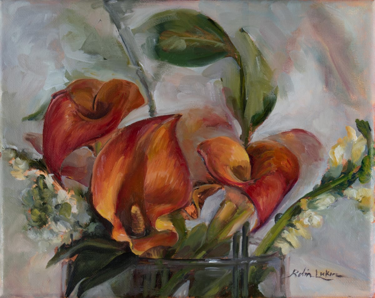 Calla Lilies and Snapdragons by Robin Luker 