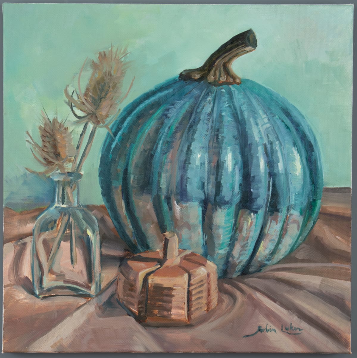 Teal Pumpkin by Robin Luker 
