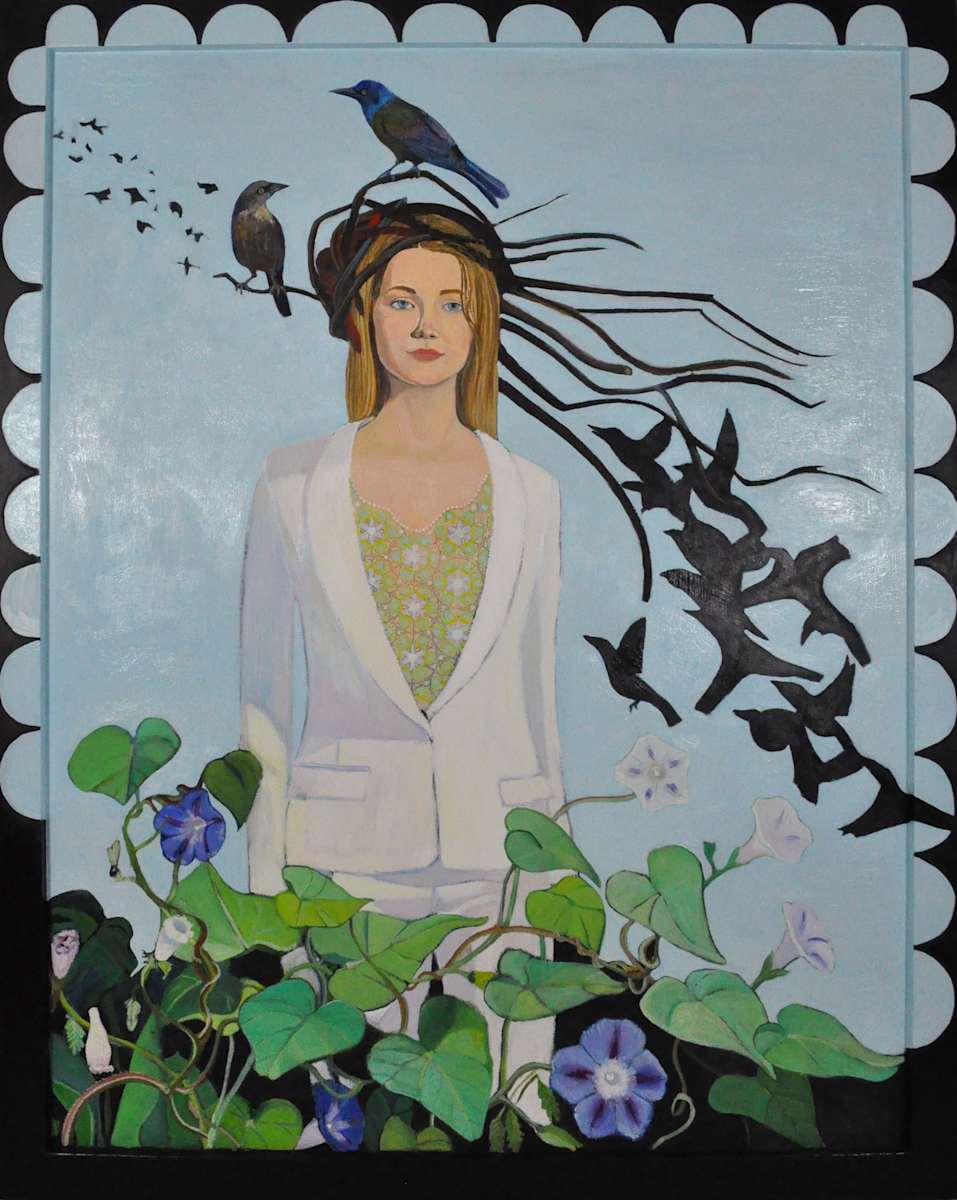 Pantsuit Portrait Painting: Contemporary Suffragette by Shannon Maisel 