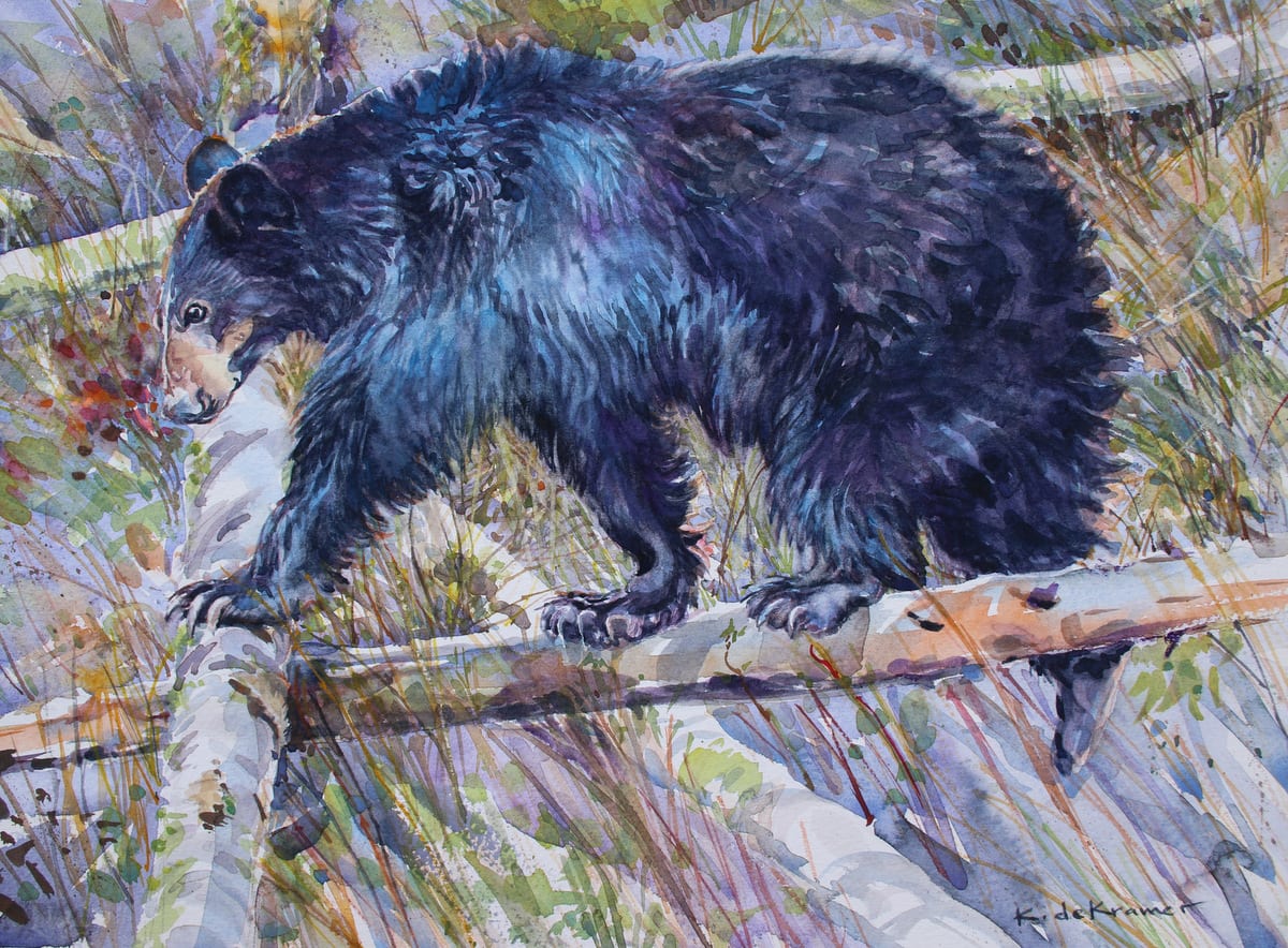 No Obstacles - Black bear by Karyn deKramer, Image 1.