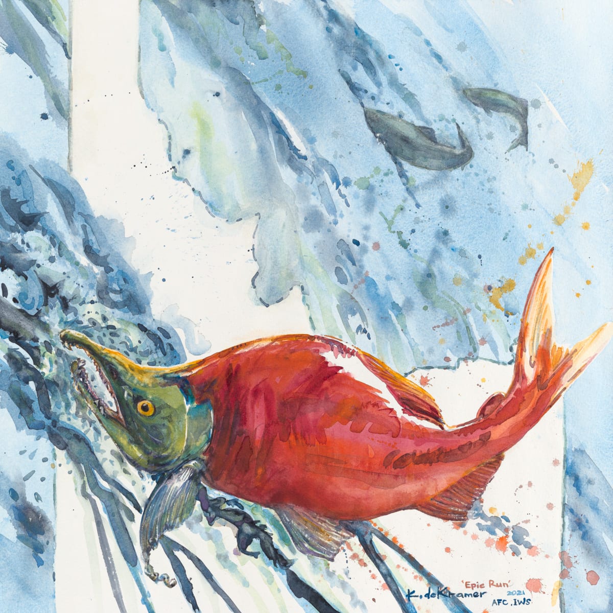 Epic Run - Sockeye Salmon by Karyn deKramer, Image 1.