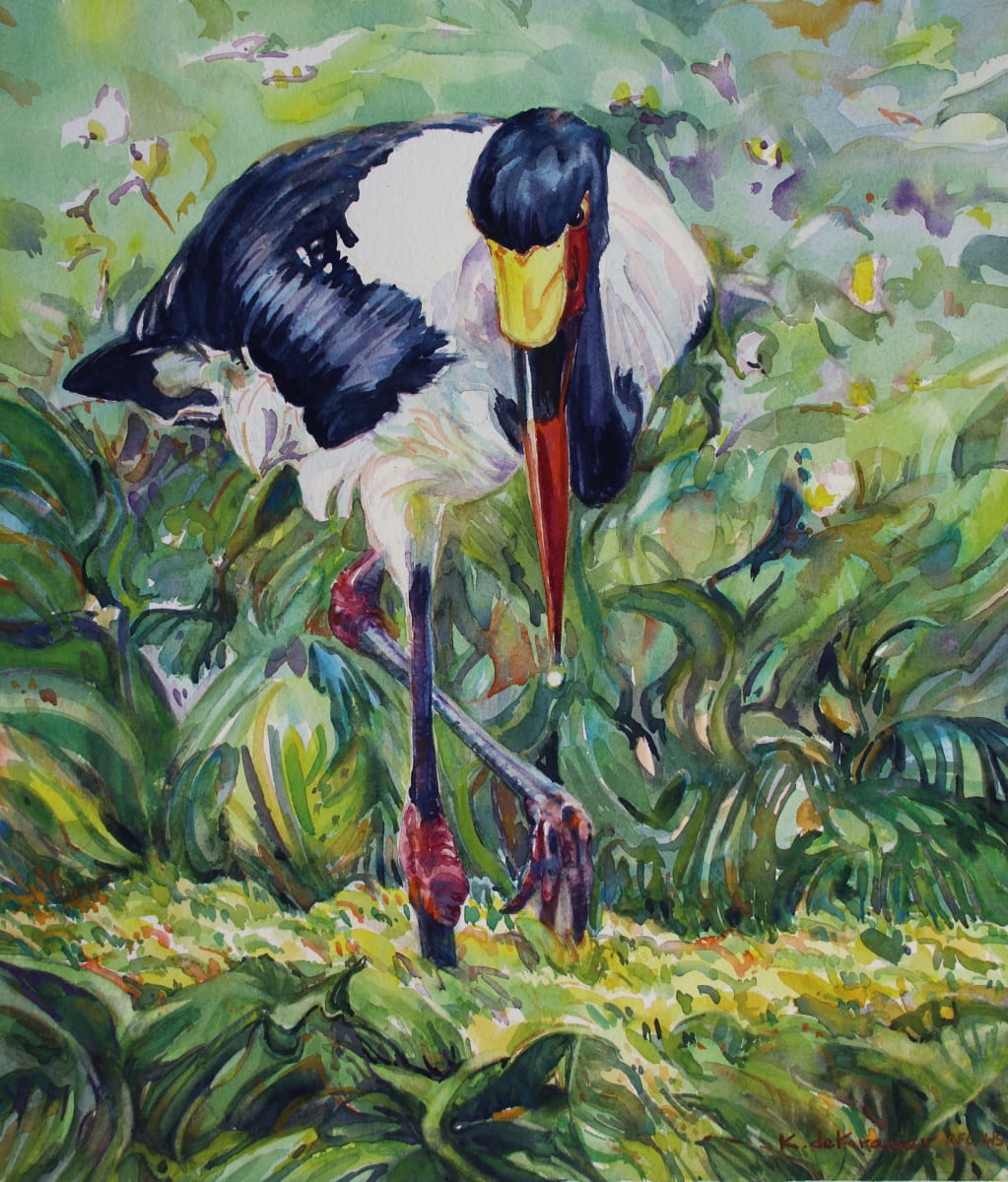 Saddle- billed Stork by Karyn deKramer  Image: Saddle-billed Stork