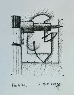 Pen & Ink by HB Barry Strasbourg-Thompson BFA 