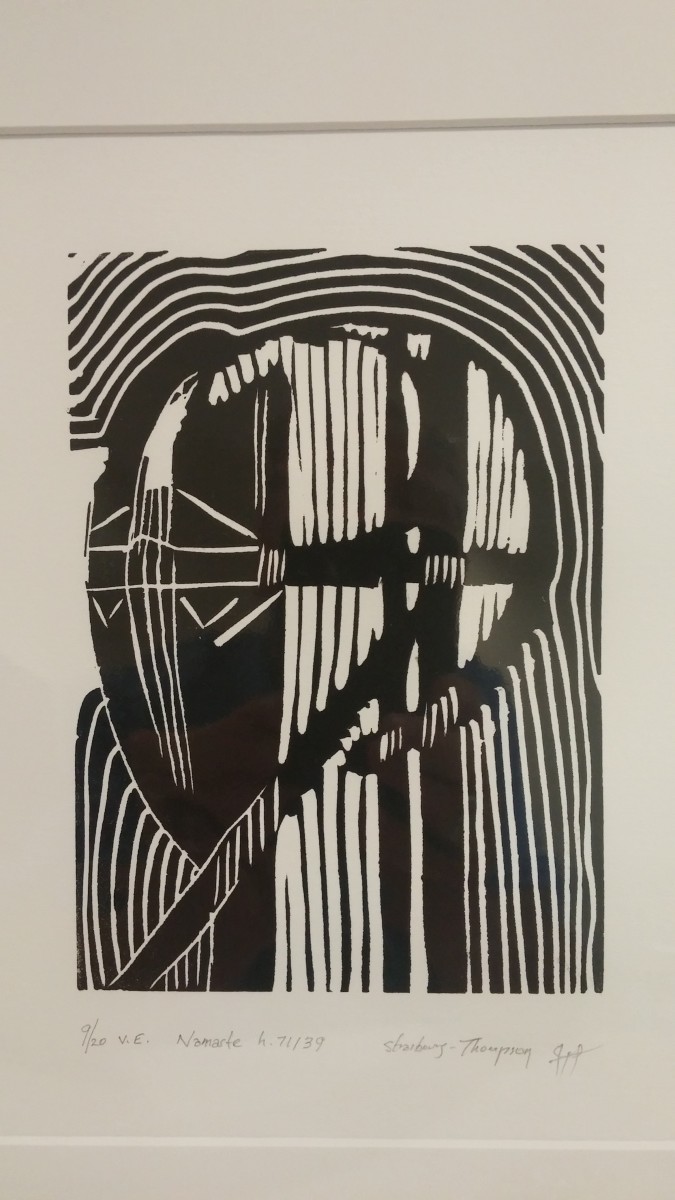 Namaste H71131 -- H71150 Linocuts V.E. by HB Barry Strasbourg-Thompson BFA 