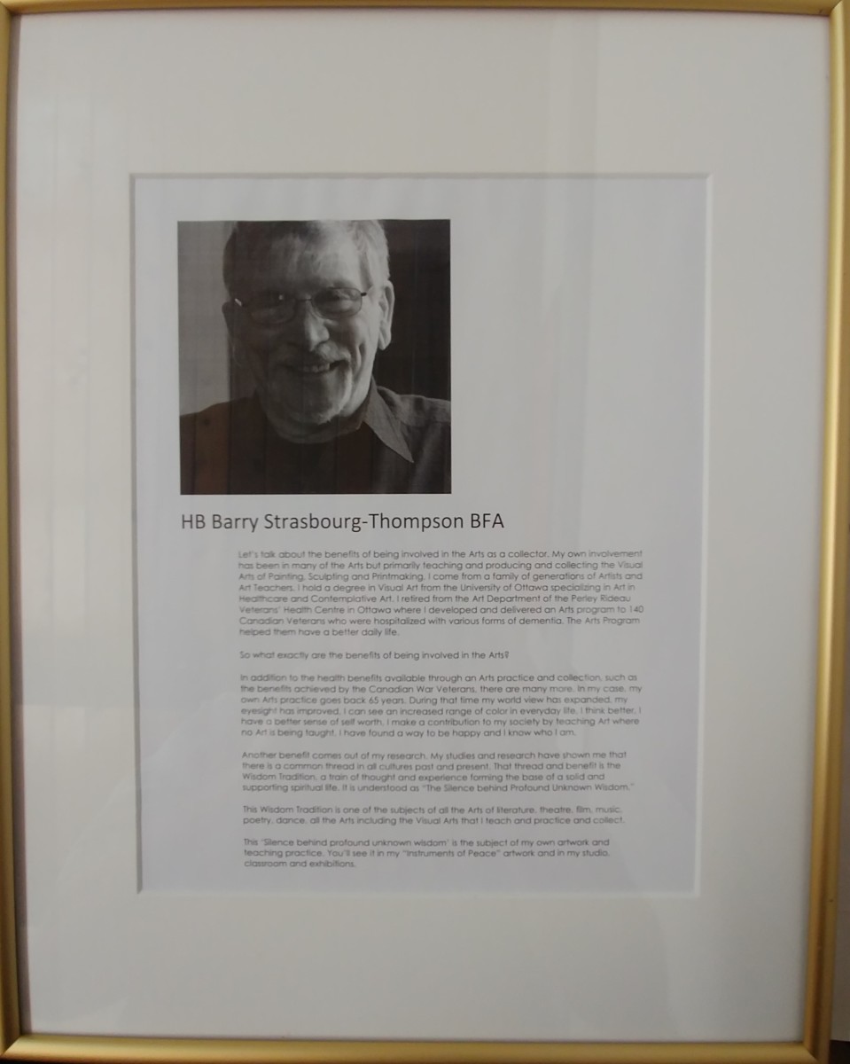 Artist statement 2018 by HB Barry Strasbourg-Thompson BFA 