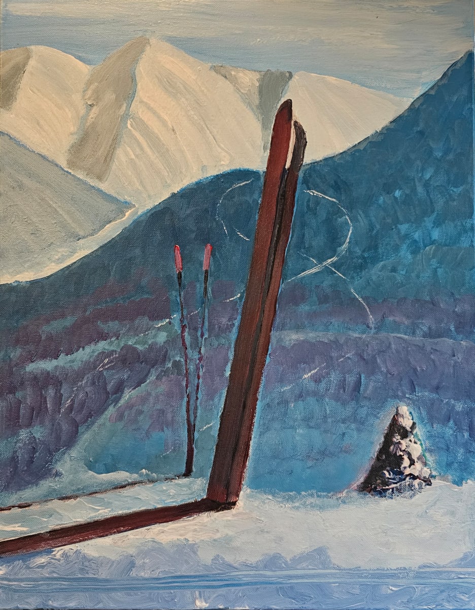 Vintage Ski Day H7711102023  Sample for Paint Night Event by HB Barry Strasbourg-Thompson BFA 
