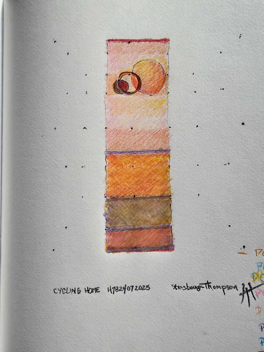 CIRCLING HOME    H7824072025  (Sketch for a work in progress) by HB Barry Strasbourg-Thompson BFA 