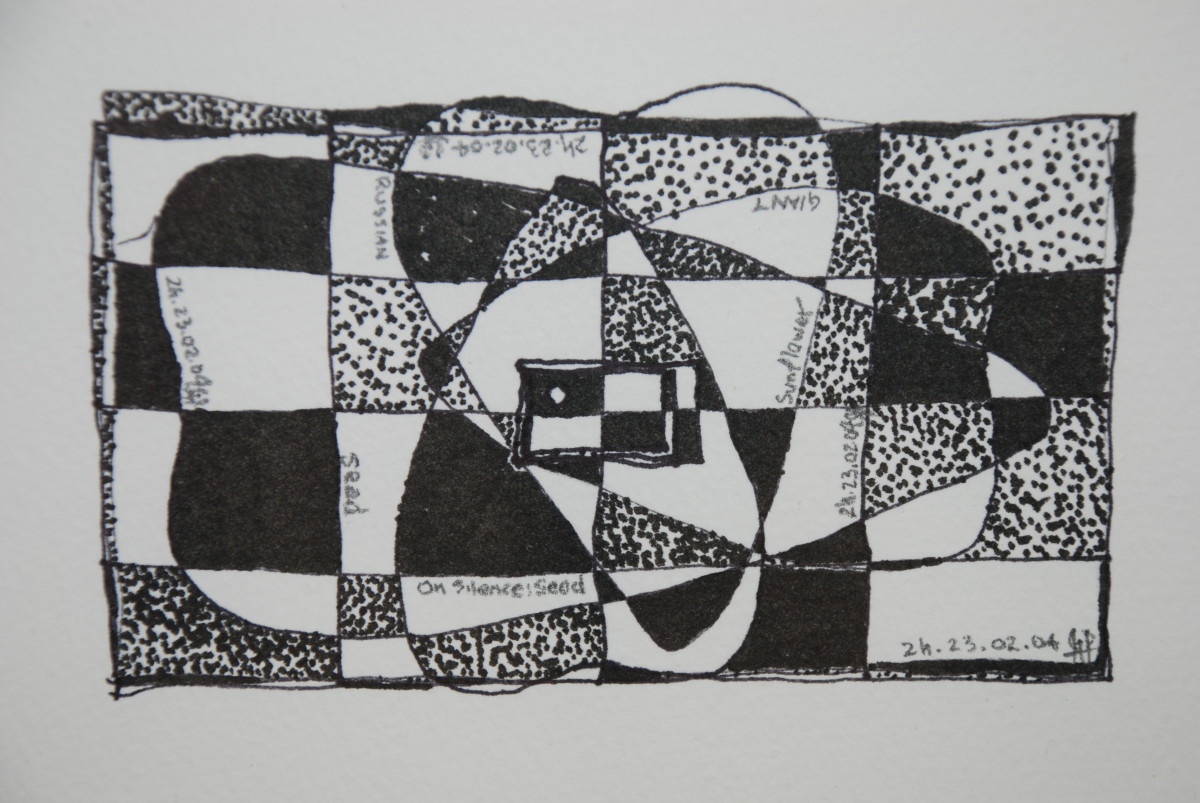 On Silence: Giant Russian Sunflower Seed by HB Barry Strasbourg-Thompson BFA 