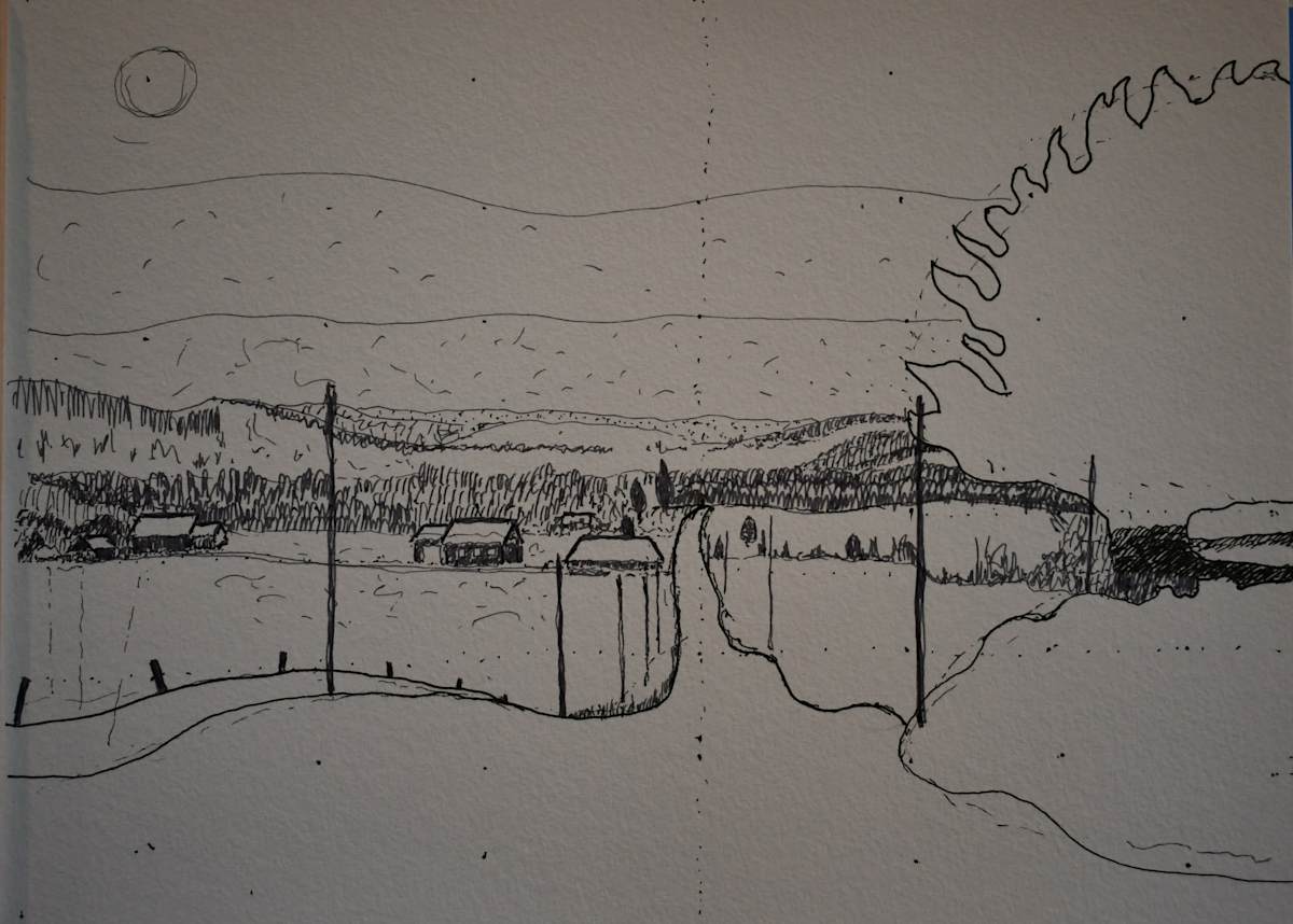 View of Thompson's Land at Cantley, Quebec        H76 08112022 by HB Barry Strasbourg-Thompson BFA 