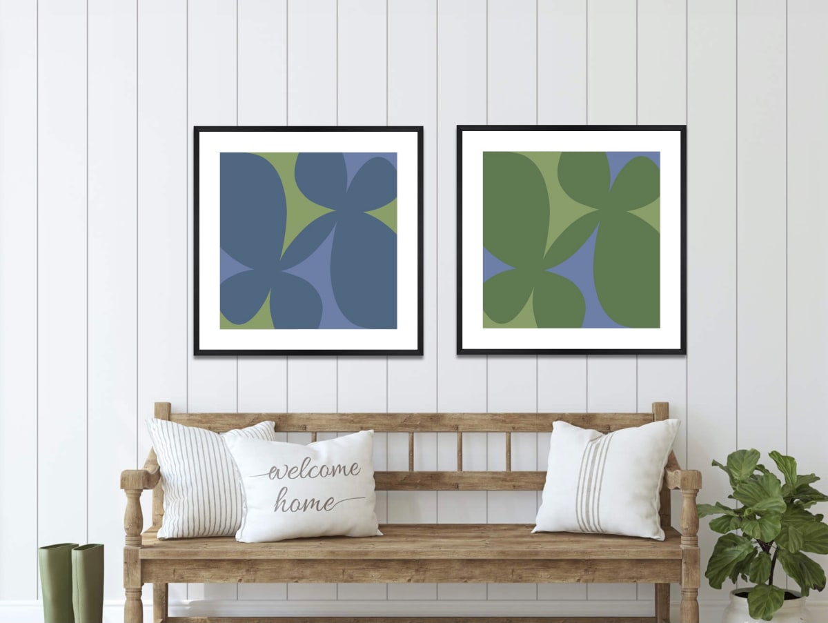 Clover Diptych by Lisa Javery 