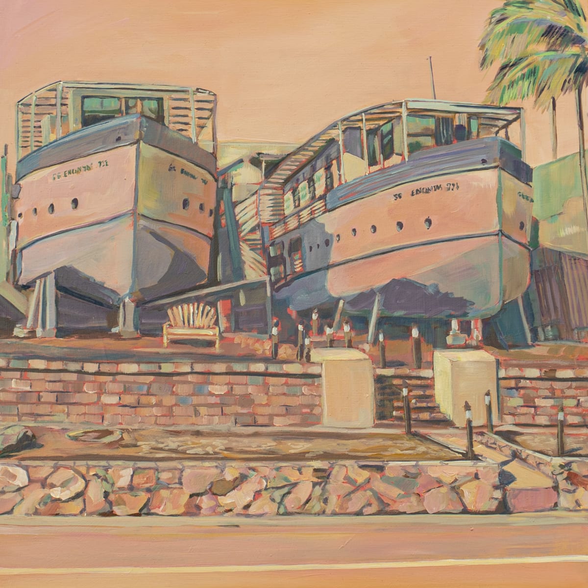 Encinitas Boats - Pink 