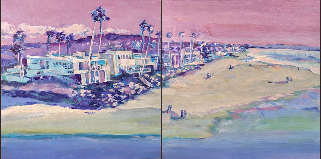 North Beach - Del Mar - Diptych 