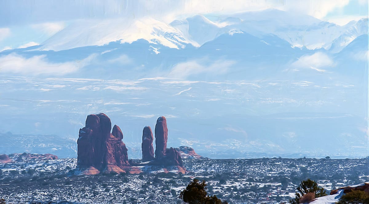 Arches Landscape, after the snowstorm 