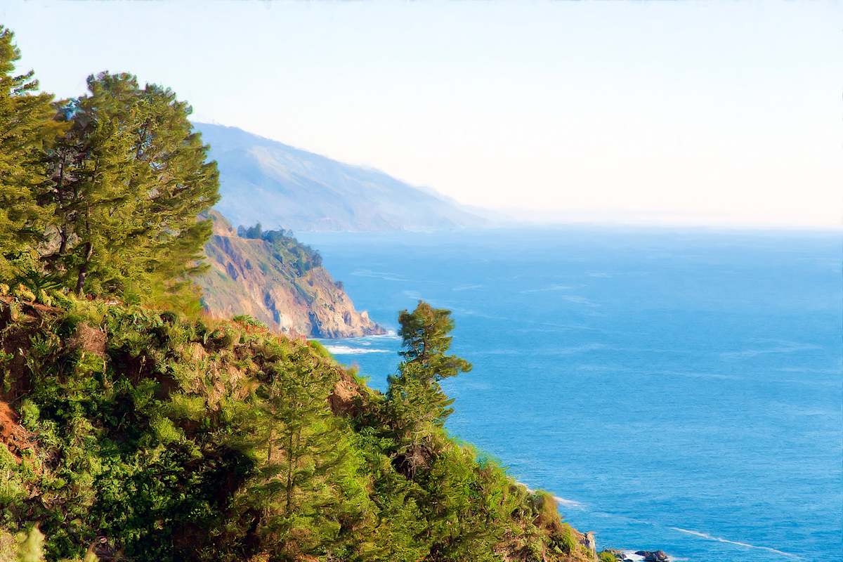 Big Sur Headlands, Late Afternoon by Lewis Jackson 