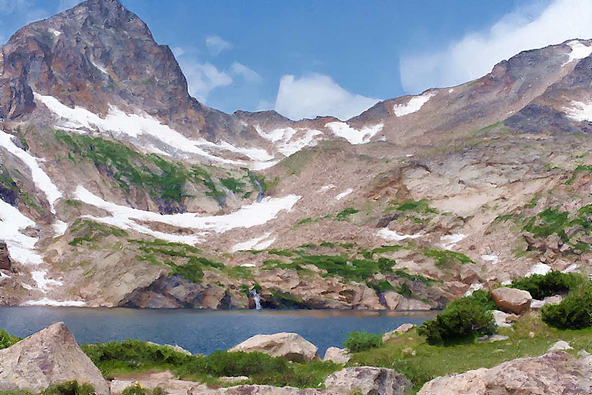 Blue Lake, Spring by Lewis Jackson 