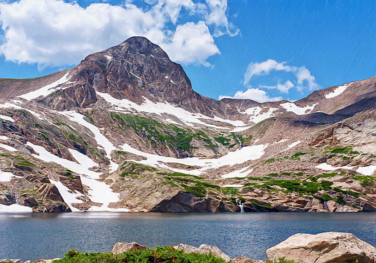 Blue Lake, Early July by Lewis Jackson 