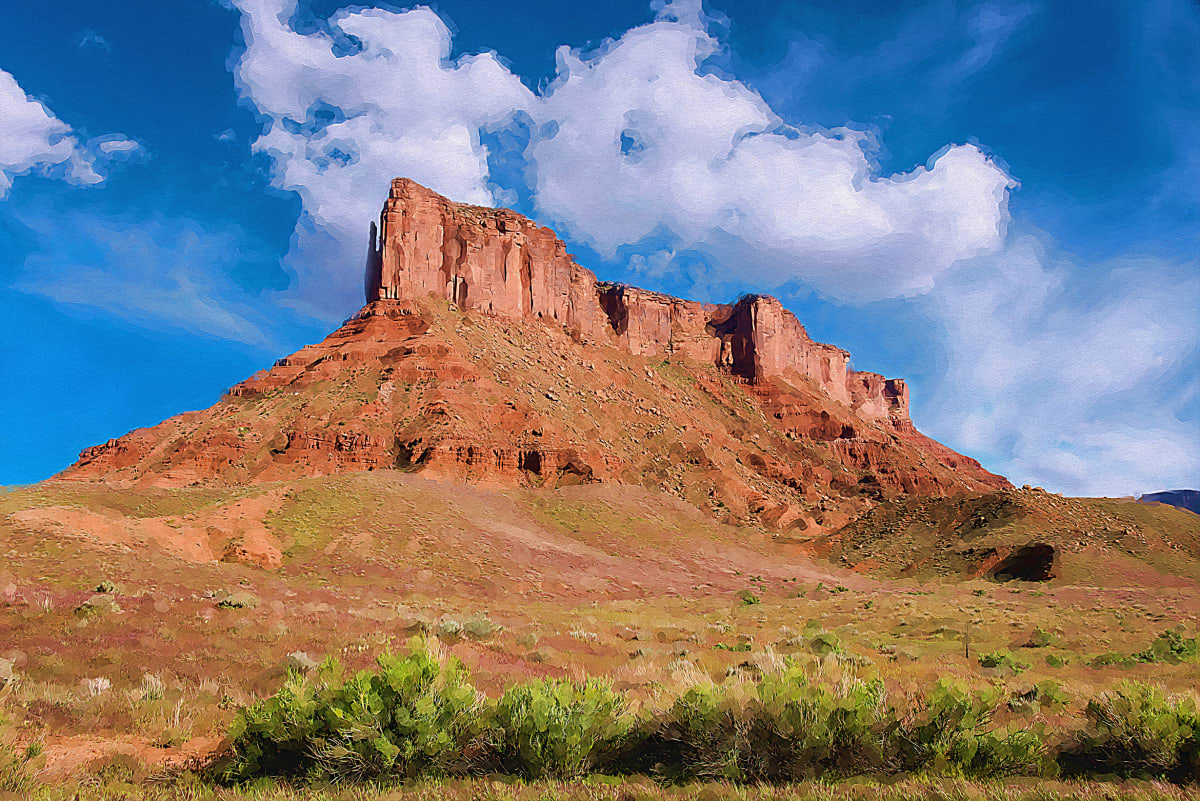 Butte and Sky by Lewis Jackson 