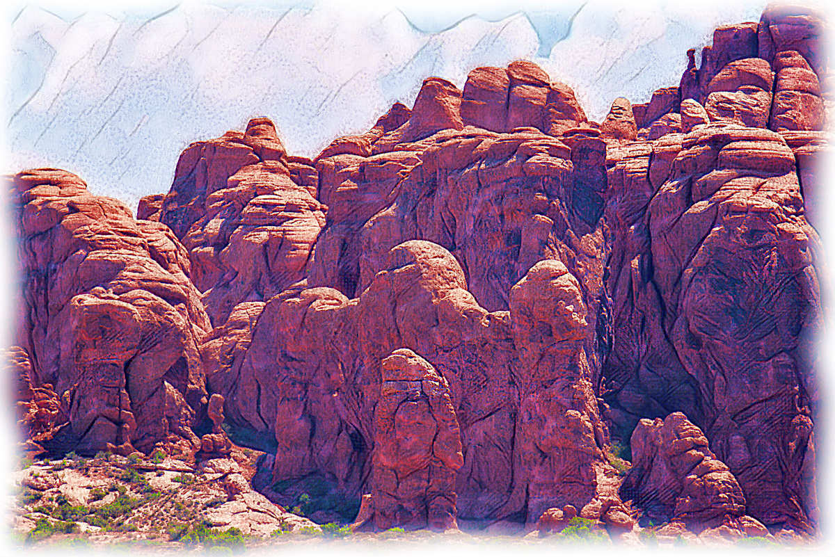 Entrada Sandstone Formation by Lewis Jackson 