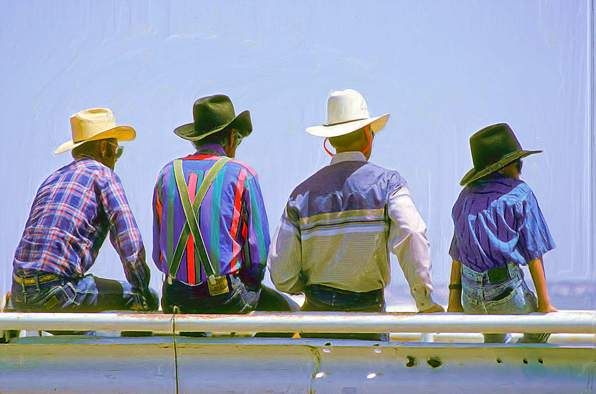 Four Cowboys by Lewis Jackson 