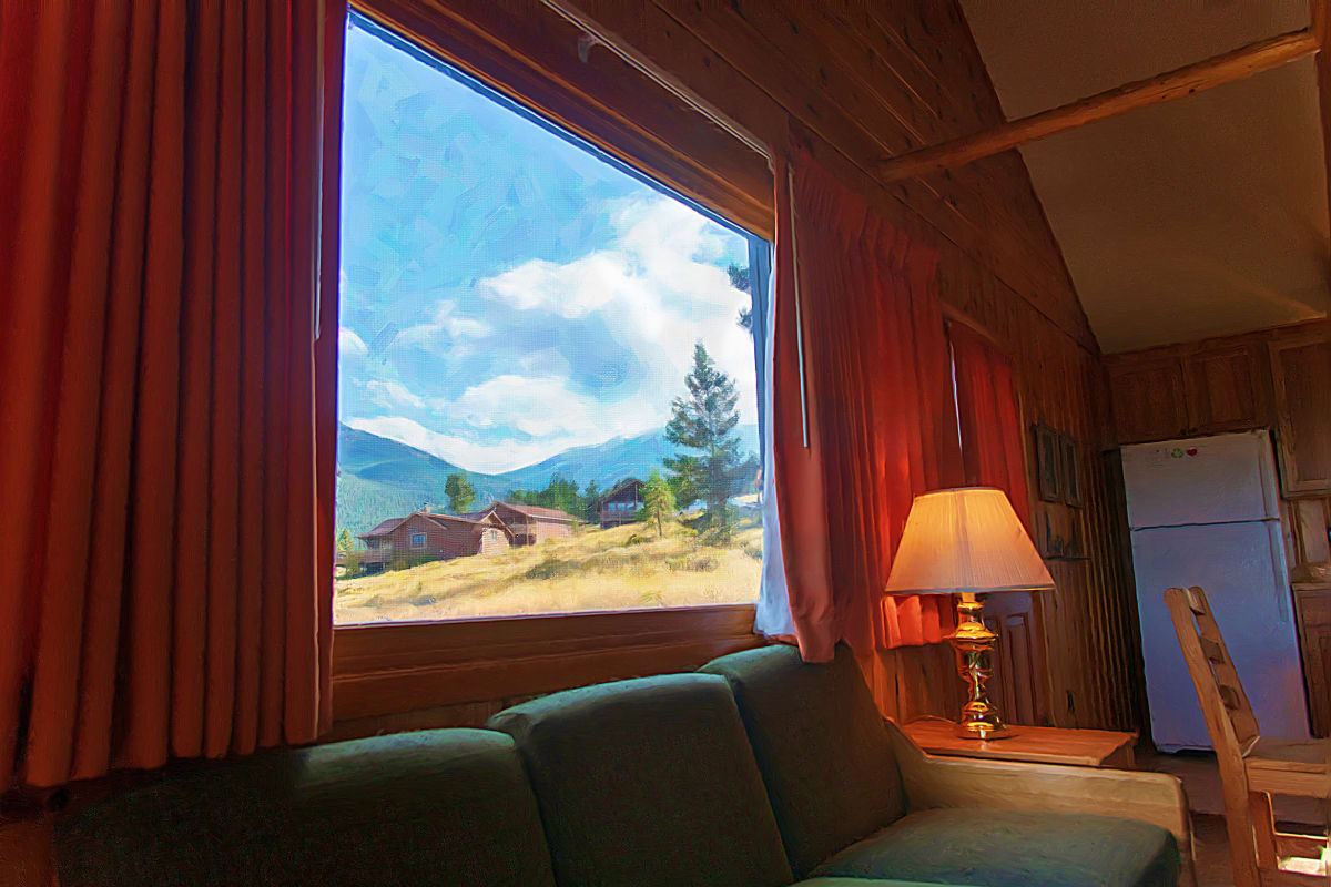 Interior, with Picture Window by Lewis Jackson 